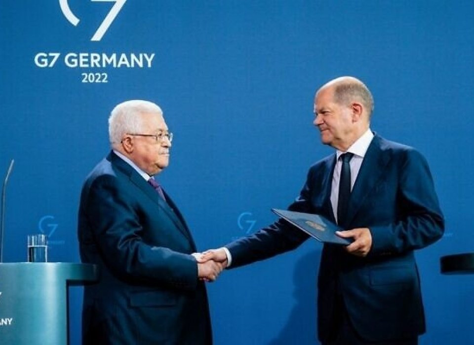 In Berlin, Abbas says Israel committed ‘holocausts’ against the Palestinians; Scholz grimaces silently, later condemns remarks