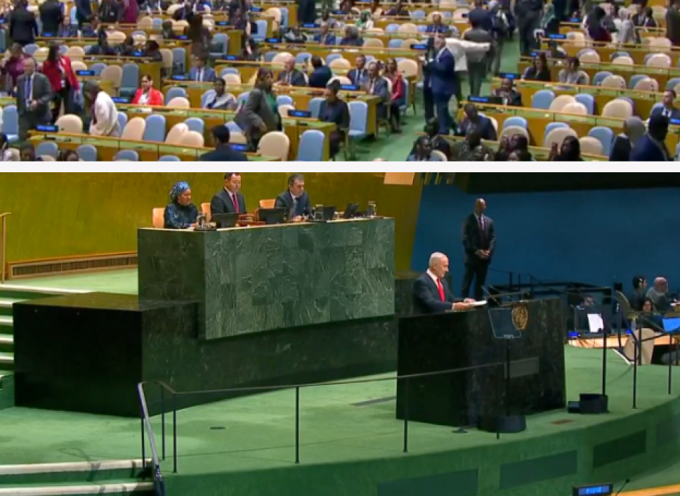 ‘Moral Cowards’: Netanyahu Rages as Delegates Abandon His UN Speech